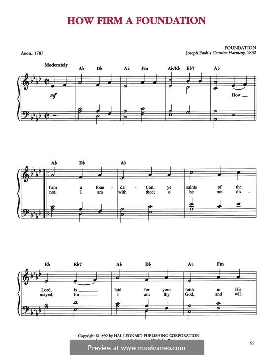 How Firm a Foundation: Для фортепиано by folklore