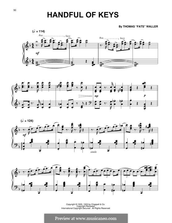 Handful of Keys: Для фортепиано by Fats Waller