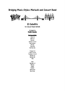 El Caballito: For concert band by folklore
