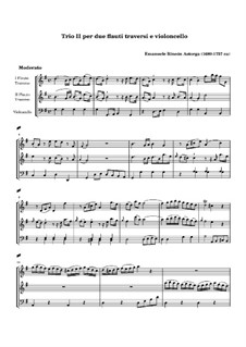 Трио No.2 для двух флейт и виолончели: Трио No.2 для двух флейт и виолончели by Эмануэле д'Асторга