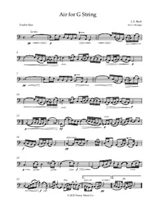 Ария: Version for double bass by Иоганн Себастьян Бах