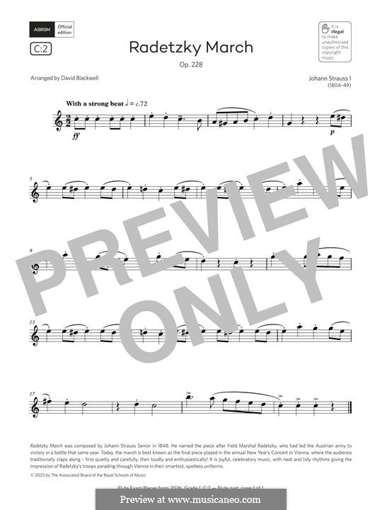 Марш Радецкого, Op.228: Для флейты by Иоганн Штраус (отец)