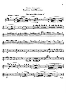 Ночь на лысой горе: Партии кларнетов by Модест Мусоргский