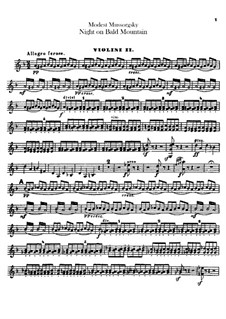 Ночь на лысой горе: Партия второй скрипки by Модест Мусоргский