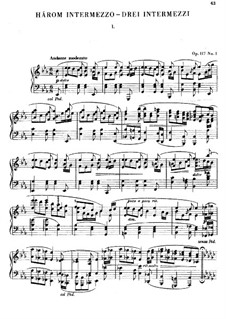 Три интермеццо, Op.117: Сборник by Иоганнес Брамс