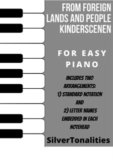 No.1 О чужих странах и людях: For easy piano sheet music combo by Роберт Шуман