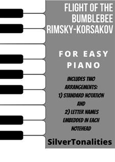 Полет шмеля: For easy piano sheet music combo by Николай Римский-Корсаков
