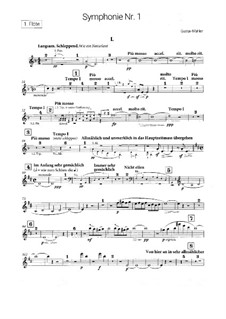 Симфония No.1 ре мажор 'Титан': Партитура by Густав Малер