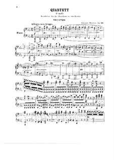 Фортепианный квартет No.3 до минор, Op.60: Версия для фортепиано в четыре руки by Иоганнес Брамс