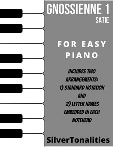 No.1: For easy piano sheet music combo by Эрик Сати