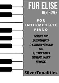 К Элизе, для фортепиано, WoO 59: Intermediate sheet music combo by Людвиг ван Бетховен