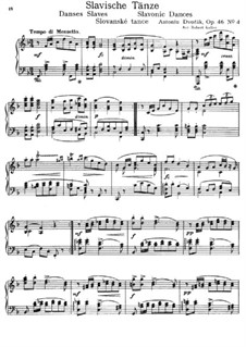 No.4 Соуседска: Для фортепиано by Антонин Дворжак