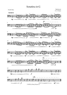 Сонатина соль мажор: For double bass by Людвиг ван Бетховен