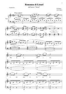 Марта, или Ричмондская ярмарка: M'appari tutt' amor by Фридрих фон Флотов