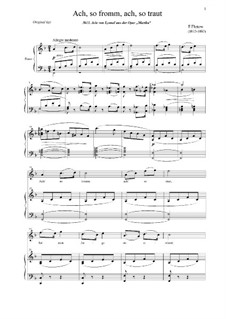 Марта, или Ричмондская ярмарка: Ach, so fromm, ach, so traut by Фридрих фон Флотов