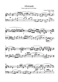 Сюита No.4 ми минор, HWV 429: Аллеманда by Георг Фридрих Гендель