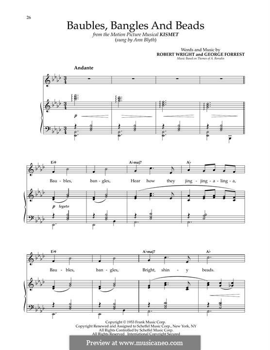 Forrest, Wright: Baubles, Bangles and Beads (Frank Sinatra