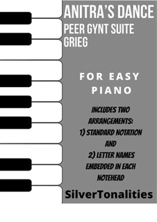Сюита No.1. Танец Анитры, Op.46 No.3: For easy piano sheet music combo by Эдвард Григ