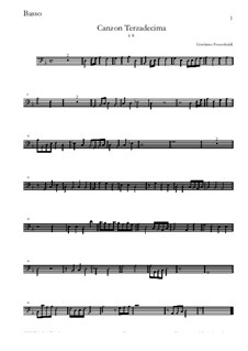 Canzon Terzadecima: Basso by Джироламо Фрескобальди