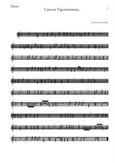 Canzon Vigesimanona: Sesto by Джироламо Фрескобальди