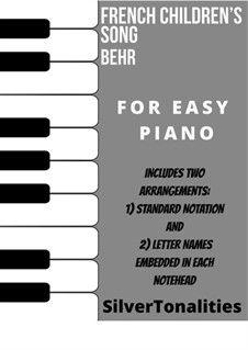 French Children's Song Easy Piano Sheet Music Combo: French Children's Song Easy Piano Sheet Music Combo by Франц Бер