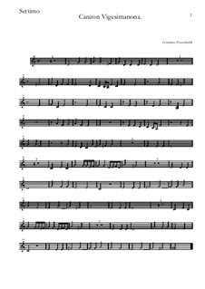 Canzon Vigesimanona: Settimo by Джироламо Фрескобальди