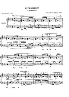 Восемь пьес, Op.76: No.4 Интермеццо си-бемоль мажор by Иоганнес Брамс