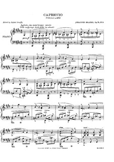Восемь пьес, Op.76: No.5 Каприччио до-диез минор by Иоганнес Брамс