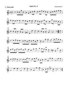 Сюита No.3 до мажор: No.1 Алеманда by Daniel Demoivre