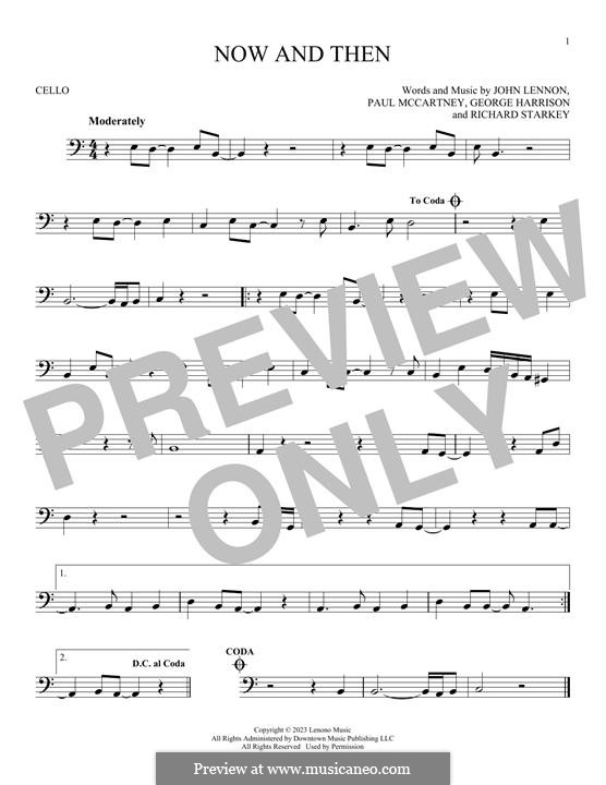 Now And Then (The Beatles): Для виолончели by George Harrison, John Lennon, Paul McCartney, Ringo Starr