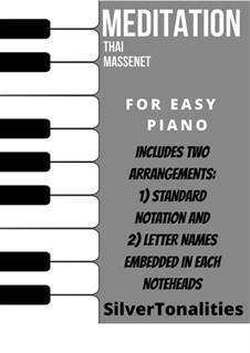 Размышление: For easiest piano sheet music combo by Жюль Массне