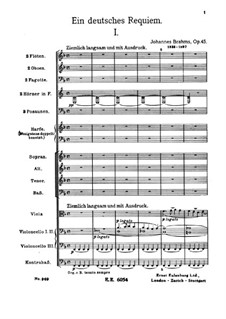 Немецкий реквием, Op.45: Часть I by Иоганнес Брамс