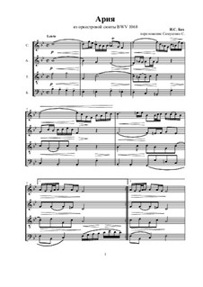 Ария: Переложение для хора by Иоганн Себастьян Бах