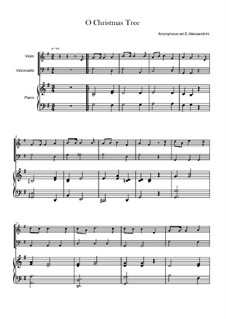 Vocal-instrumental version: For violin, cello and piano by folklore