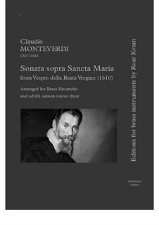 Sonata sopra 'Sancta Maria': Arrangement for brass ensemble – score and parts by Клаудио Монтеверди