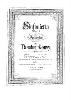 Симфониетта ре мажор, Op.80: Части I-II, для фортепиано в четыре руки by Луи Теодор Гуви