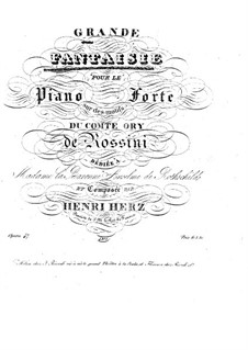 Большая фантазия на темы из оперы 'Граф Ори' Россини, Op.47: Для фортепиано by Анри Герц