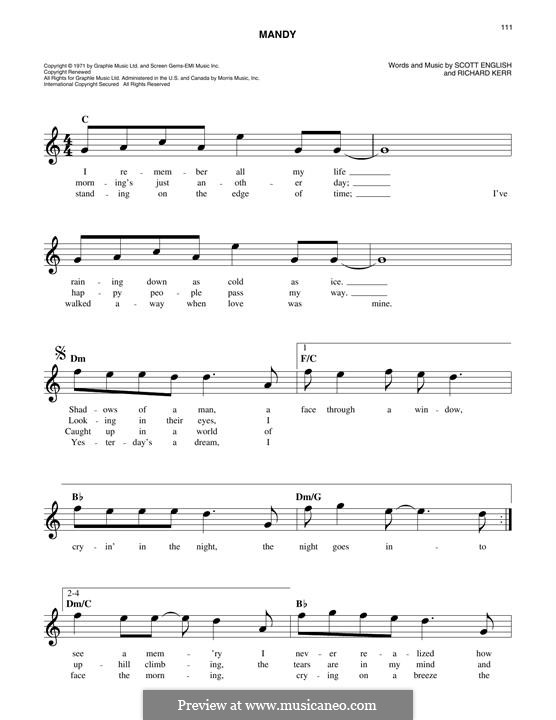 Mandy: Мелодия by Richard Kerr, Scott English