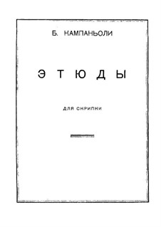 Двадцать этюдов для скрипки: Двадцать этюдов для скрипки by Бартоломео Кампаньоли