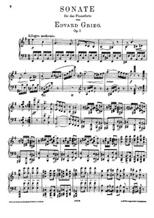 Соната для фортепиано ми минор, Op.7: Для одного исполнителя by Эдвард Григ