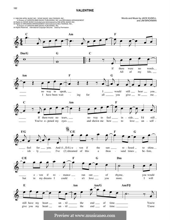 Valentine: Мелодия by Jack Kugell, Jim Brickman