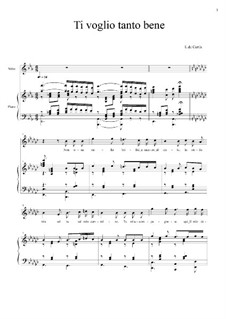 Ti voglio tanto bene: Для голоса и фортепиано (E Flat Major) by Эрнесто де Куртис