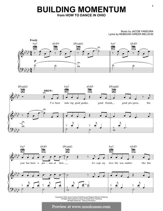 Building Momentum (from How To Dance In Ohio): Для голоса и фортепиано (или гитары) by Jacob Yandura