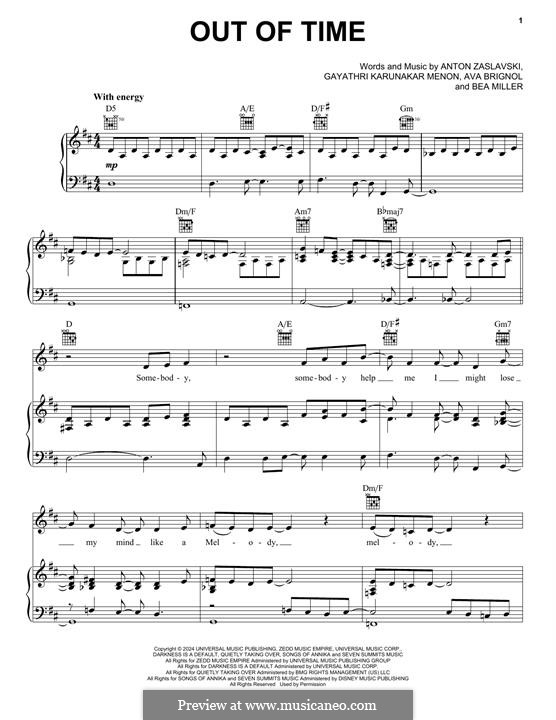 Out Of Time (feat. Bea Miller) (Zedd): Out Of Time (feat. Bea Miller) (Zedd) by Anton Zaslavski, Ava Brignol, Bea Miller