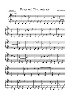 Pomp and Circumstance: For toy piano by Эдуард Элгар