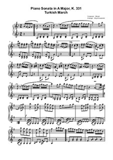 Турецкое рондо: For toy piano by Вольфганг Амадей Моцарт