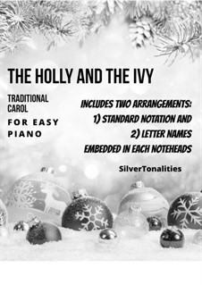 Piano version: Easy piano sheet music combo by folklore