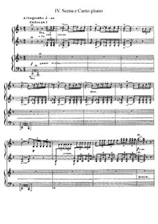 Испанское каприччио, Op.34: Movement IV, for piano four hands by Николай Римский-Корсаков