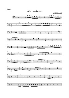 Alla caccia, HWV 79: Basso continuo part by Георг Фридрих Гендель