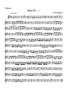 Сюита для оркестра ре мажор, HWV 341: Скрипка II by Георг Фридрих Гендель